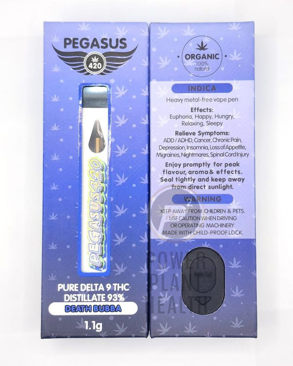 Pegasus420 1.1g Preheat Vape Death Bubba Indica - Power Plant Health