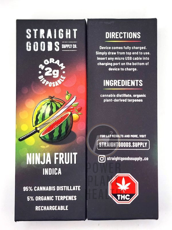Straight Goods 2g Vape Ninja Fruit Indica 1 - Power Plant Health