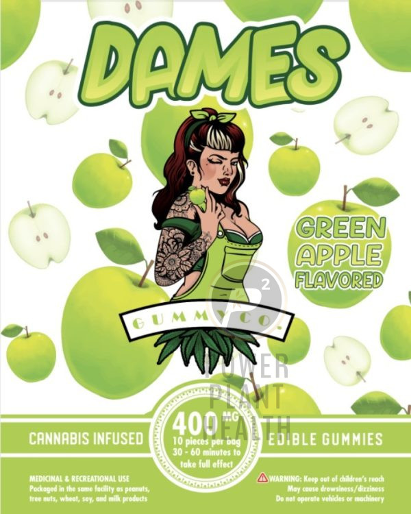 Dames Gummy Co. 400mg Gummy Green Apple - Power Plant Health
