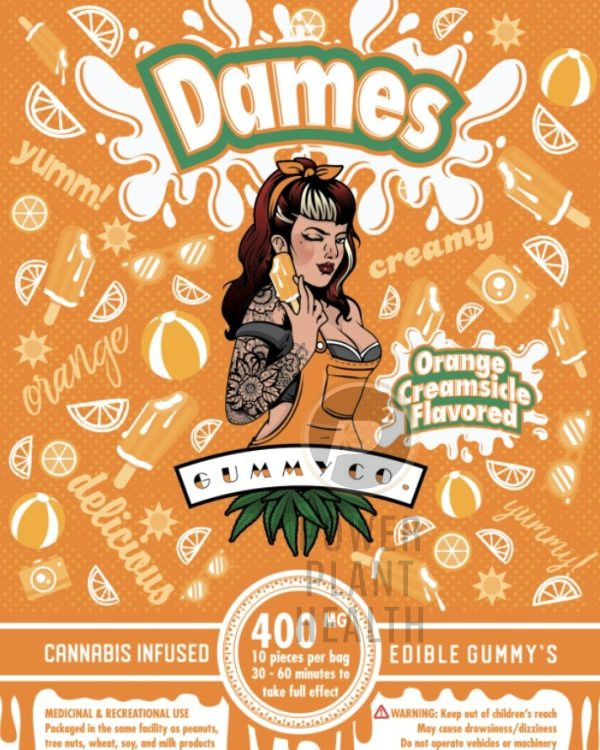 Dames Gummy Co. 400mg Gummy Orange Creamsicle - Power Plant Health