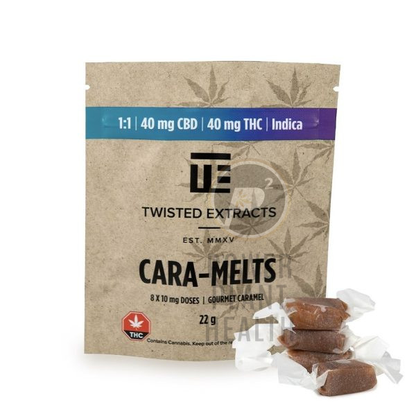 Twisted Extracts Cara Melts 40mg THC 40mg CBD Indica - Power Plant Health