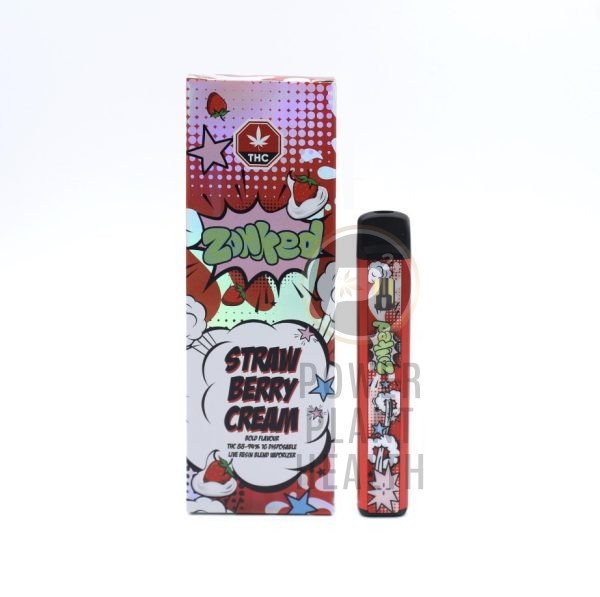 Zonked 1g Live Resin Blend Vape Strawberry Cream - Power Plant Health