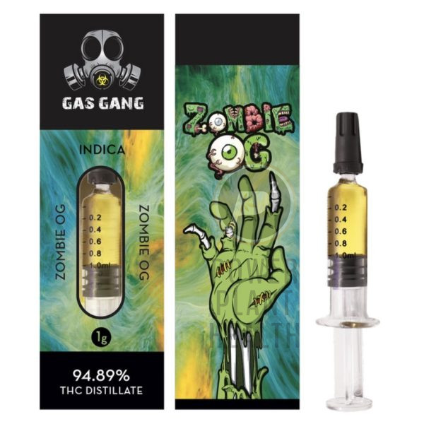 Gas Gang 1g Distillate Syringe Zombie OG Indica - Power Plant Health