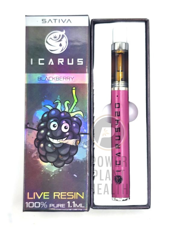 Icarus420 Live Resin 1.1g Vape Blackberry Sativa - Power Plant Health