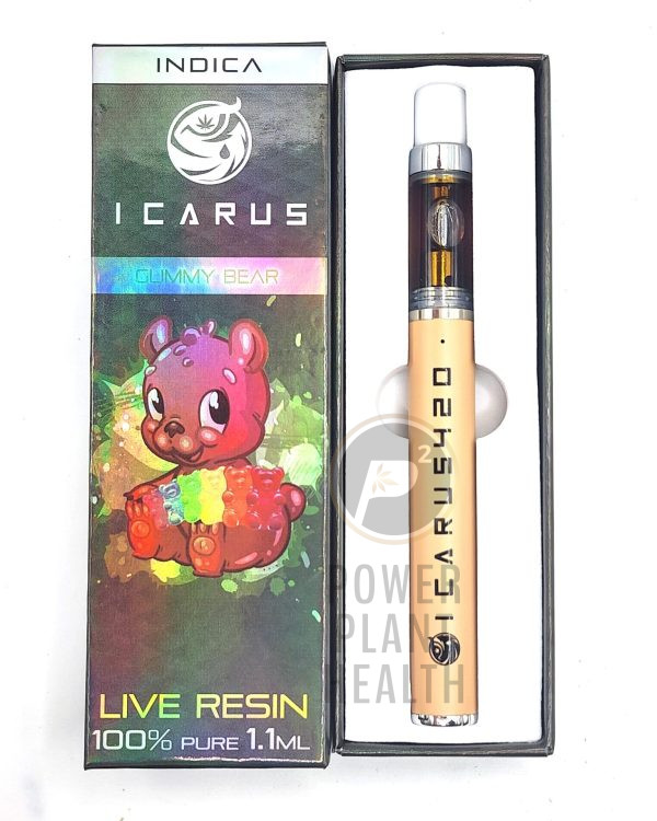 Icarus420 Live Resin 1.1g Vape Gummy Bear Indica - Power Plant Health
