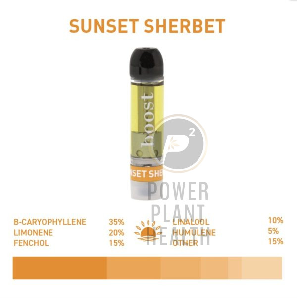 Boost Distillate Vape Cartridge Sunset Sherbet - Power Plant Health