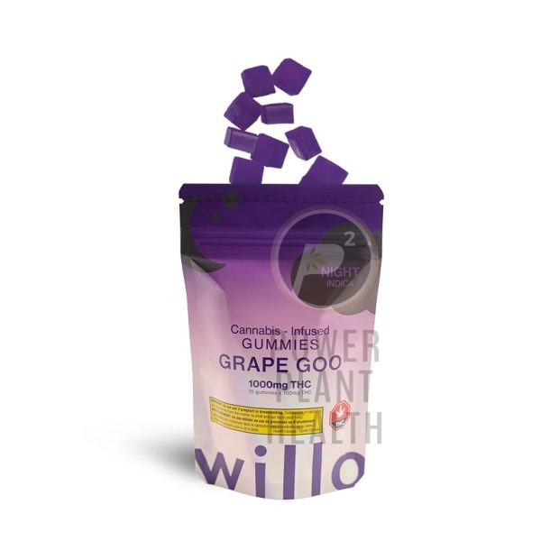 Willo THC Gummy Grape Goo Indica 1000mg - Power Plant Health