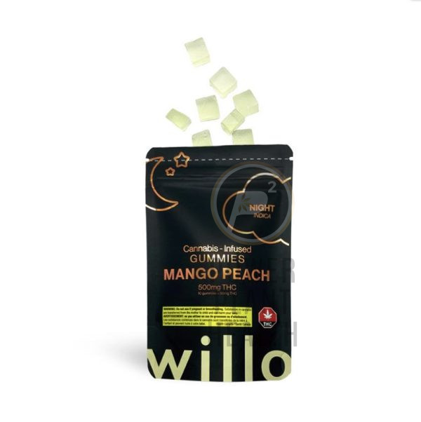 Willo THC Gummy Mango Peach Indica 500mg - Power Plant Health