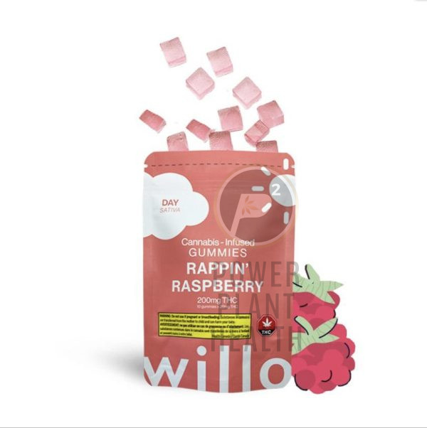 Willo THC Gummy Rappin Raspberry Sativa 200mg - Power Plant Health