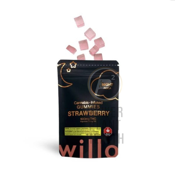 Willo THC Gummy Strawberry Indica 500mg - Power Plant Health