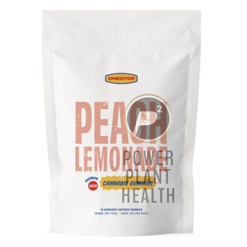 Onestop THC Gummy 500mg Sour Peach Lemonade - Power Plant Health