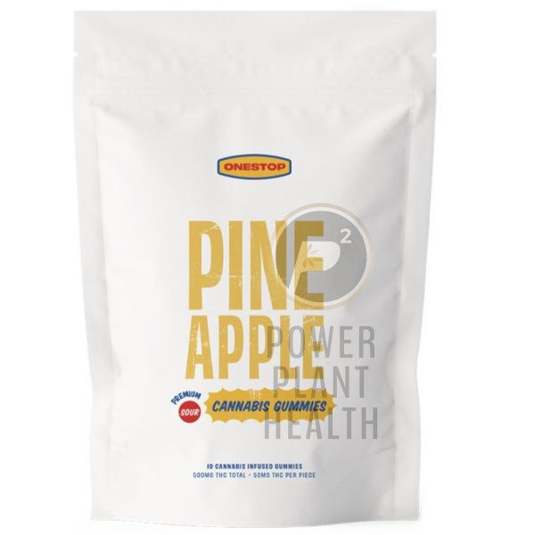 Onestop THC Gummy 500mg Sour Pineapple - Power Plant Health